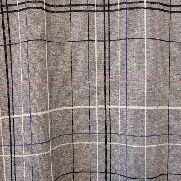 J. Jill Ponte Knit Gray Plaid Sleeveless Sheath Dress Women's Size Large Tall - Picture 5 of 7